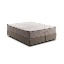 Cama Box King Mollas Pillow Euro Madrid 55x193x203cm Branco/Bege