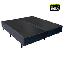 Cama Box King New Barcelona Cinza 193x203