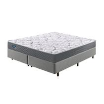 Cama Box King Reforçado 193x203x38cm e Colchão Adapto Molas Ensacadas B&G
