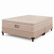 Cama Box King Size 193x203x61cm com Colchão Molas Ensacadas Ortobom Airtech Bege Cama Box King Size 193x203x61cm com Colchão Molas Ensacadas Ortobom Airtech Bege