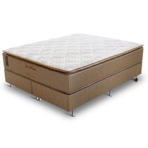 Cama Box King Size (Box + Colchão) 193x203x67 Brilhante Prorelax Molas Ensacadas Pillow Top - Marrom