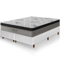 Cama Box King Size Branca Colchão Ortho Pro Firme Espuma D33 Pillow Paparazzi 193x203x70cm