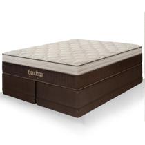 Cama Box King Size Colchão Santiago Molas Ensacadas Pillow Paparazzi 193x203x70cm Macio Cama Box King Size Colchão Santiago Molas Ensacadas Pillow Paparazzi 193x203x70cm Macio