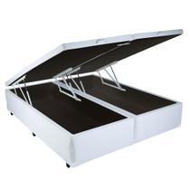 Cama Box King Size com Baú Sonnoforte Branco com Pistão - 193x203