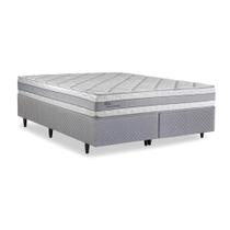 Cama Box King Size Herval Alba, Cinza, 65x193x203 cm Cama Box King Size Herval Alba, Cinza, 65x193x203 cm
