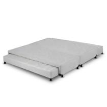 Cama Box KING SIZE Universal Cosmopolita com Bicama de molas Branco - 193x203 Cama Box KING SIZE Universal Cosmopolita com Bicama de molas Branco - 193x203