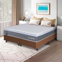 Cama Box Luanda Espuma D28 Queen 158x198 Marrom King House Cama Box Luanda Espuma D28 Queen 158x198 Marrom King House