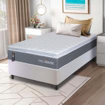 Cama Box Luanda Espuma D28 Solteiro 88x188 Branco King House Cama Box Luanda Espuma D28 Solteiro 88x188 Branco King House