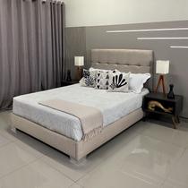 Cama Box Luxo Com Cabeceira Berlim Linho RBL