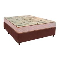 Cama Box Marrom Casal + Colchão D33 Cama Box Marrom Casal + Colchão D33