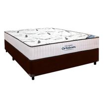 Cama Box Marrom + Colchão Casal High Foam Ortobom Cama Box Marrom + Colchão Casal High Foam Ortobom