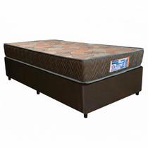 Cama Box Marrom+ Colchão D33 SONOLAR SELADO 88x188x51cm 100% ESPUMA INMETRO