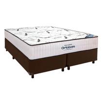 Cama Box Marrom + Colchão Queen High Foam Ortobom