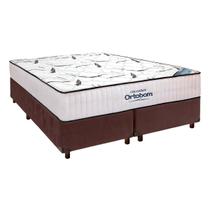 Cama Box Marrom + Colchão Queen High Foam Ortobom
