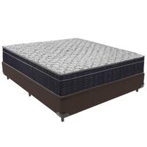 Cama Box Marrom e Colchão Airtech 150 Espuma D45 Viúvo Ortobom