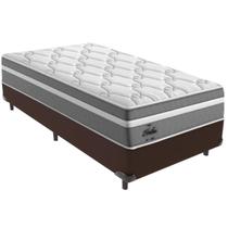 Cama Box Marrom e Colchão Berlim Molas Ensacadas Solteiro Probel