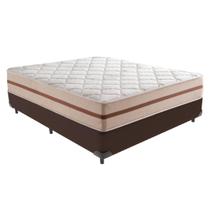 Cama Box Marrom e Colchão Casal Classic Anjos