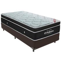 Cama Box Marrom e Colchão Elegant Molas Ensacadas Solteiro Ortobom Cama Box Marrom e Colchão Elegant Molas Ensacadas Solteiro Ortobom