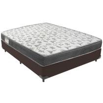 Cama Box Marrom e Colchão ISO100 Espuma D33 Casal Ortobom Cama Box Marrom e Colchão ISO100 Espuma D33 Casal Ortobom