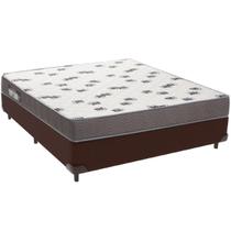Cama Box Marrom e Colchão Light Espuma D33 Casal Ortobom Cama Box Marrom e Colchão Light Espuma D33 Casal Ortobom