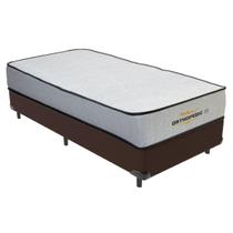 Cama Box Marrom e Colchão Orthopedic D33 V-Tech Solteiro