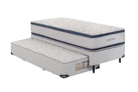 Cama box ONIX de Mola solteiro SINTRA NEW com Base, mais cama Auxiliar.