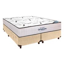 Cama Box Perola + Colchão Queen High Foam Ortobom Cama Box Perola + Colchão Queen High Foam Ortobom