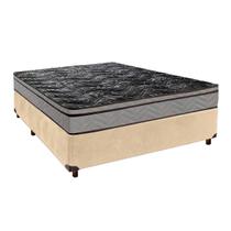 Cama + Box Perola e Colchão D28 Casal