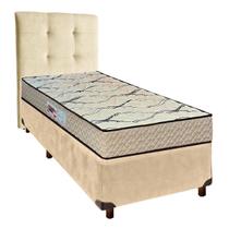 Cama + Box Perola e Colchão D33 Solteiro - Maxsono Paropas + Cabeceira Cama + Box Perola e Colchão D33 Solteiro - Maxsono Paropas + Cabeceira