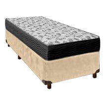 Cama + Box Perola e Colchão D33 Solteiro