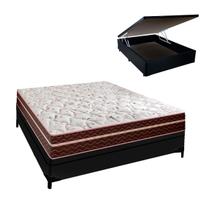 Cama Box Preta Baú Solteiro Berlim Probel Molas Superlastic Cama Box Preta Baú Solteiro Berlim Probel Molas Superlastic