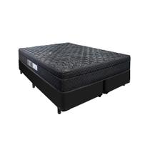 Cama Box Preta Queen Arezzo Black Molas Ensacadas