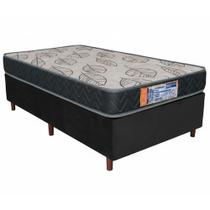 Cama Box Preto + Colchão D23 SONOLAR SELADO 78x188x51cm 100% ESPUMA INMETRO