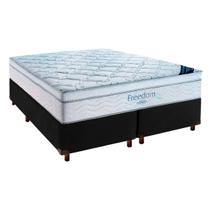 Cama Box Preto + Colchão Queen Freedom Ortobom Cama Box Preto + Colchão Queen Freedom Ortobom