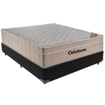 Cama Box Preto e Colchão Airtech SpringPocket Molas Ensacadas Viúvo Ortobom Cama Box Preto e Colchão Airtech SpringPocket Molas Ensacadas Viúvo Ortobom