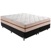 Cama Box Preto e Colchão Classic 26 cm Molas ensacadas King Anjos