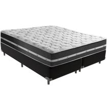 Cama Box Preto e Colchão Classic Preto Molas ensacadas Queen Anjos Cama Box Preto e Colchão Classic Preto Molas ensacadas Queen Anjos