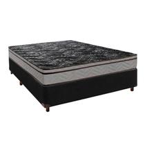 Cama + Box Preto e Colchão D28 Casal