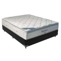 Cama Box Preto e Colchão Freedom Molas Ensacadas Casal Ortobom Cama Box Preto e Colchão Freedom Molas Ensacadas Casal Ortobom