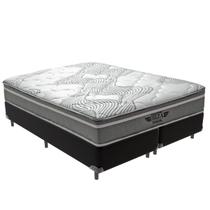 Cama Box Preto e Colchão Ibiza Molas Superlastic Queen V-Store 158x198x22 Cama Box Preto e Colchão Ibiza Molas Superlastic Queen V-Store 158x198x22