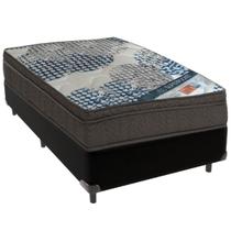 Cama Box Preto e Colchão ISO Superpocket Molas Ensacadas Solteiro Ortobom Cama Box Preto e Colchão ISO Superpocket Molas Ensacadas Solteiro Ortobom