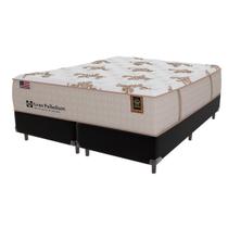 Cama Box Preto e Colchão King Gran Paladium Molas LFK Sealy