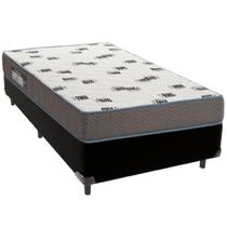 Cama Box Preto e Colchão Light Espuma D33 Solteiro Ortobom Cama Box Preto e Colchão Light Espuma D33 Solteiro Ortobom