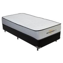 Cama Box Preto e Colchão Orthopedic D33 V-Tech Solteiro