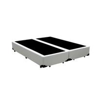 Cama Box Queen 158 Bipartido - Tecido Suede Branco Cama Box Queen 158 Bipartido - Tecido Suede Branco