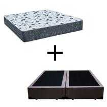 Cama Box Queen 158 Tecido Sintético Marrom Com Colchão Alegro Bello Box Espuma D28 Cinza 57x158x198 Cama Box Queen 158 Tecido Sintético Marrom Com Colchão Alegro Bello Box Espuma D28 Cinza 57x158x198