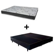 Cama Box Queen 158 Tecido Sintético Preto Com Colchão Miller - 100% Espuma - D33 Cinza 54x158x198 Cama Box Queen 158 Tecido Sintético Preto Com Colchão Miller - 100% Espuma - D33 Cinza 54x158x198
