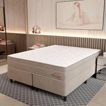 Cama Box Queen (158X198) D26 Creme Suecia Pocket Topazio Colchões
