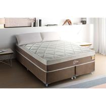 Cama Box Queen 158x198x58cm Molas Ensacadas Orion Montreal Branco/Tabaco Cama Box Queen 158x198x58cm Molas Ensacadas Orion Montreal Branco/Tabaco