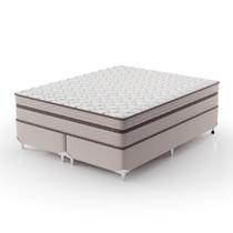 Cama Box Queen 158x198x63cm Molas Ensacadas Sonhare Montreal Bege Cama Box Queen 158x198x63cm Molas Ensacadas Sonhare Montreal Bege